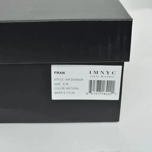 NIB ISSAC MIZRAHI FRAN NATURAL COLOR SANDAL SIZE 6M SOLD OUT - Picture 2 of 4